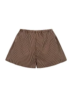 Paddle Striped Stretch Cotton Shorts