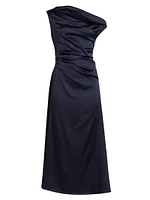 Phare Silk Drape Midi-Dress