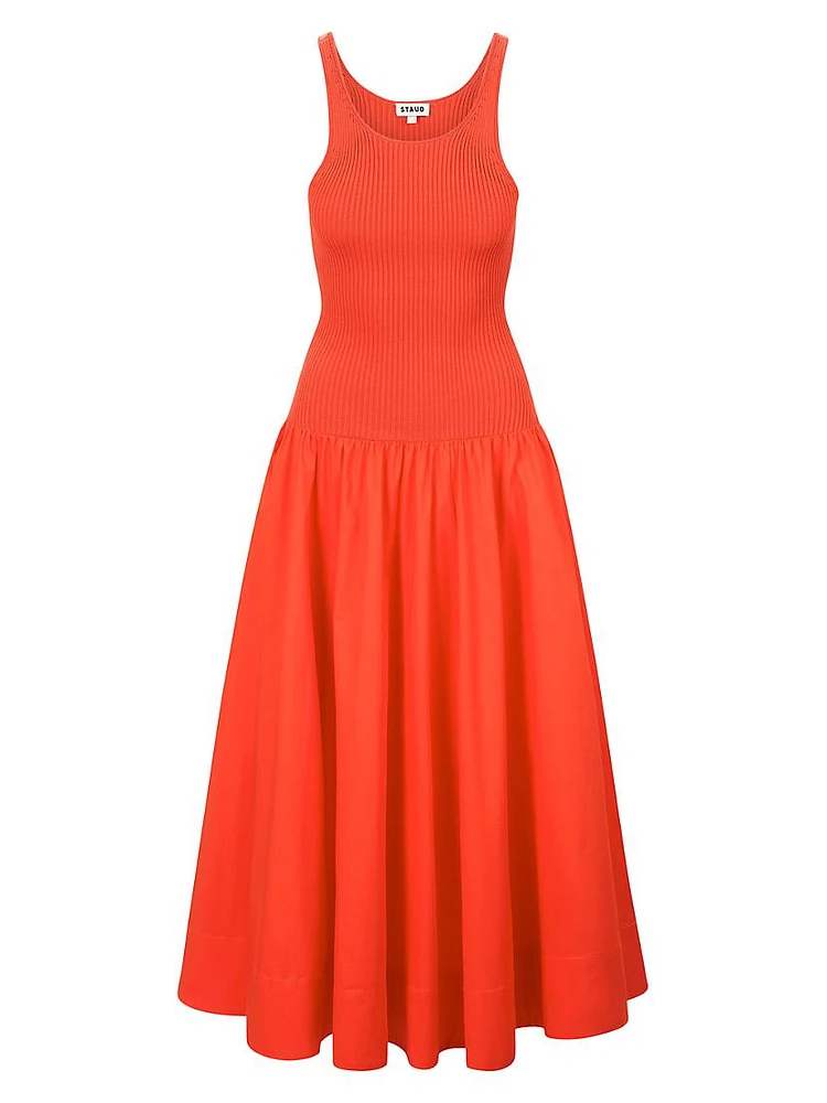 Yamila Drop-Waist Midi-Dress