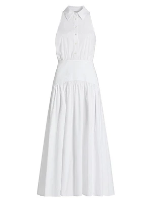 Romy Stretch Poplin Fit & Flare Shirtdress