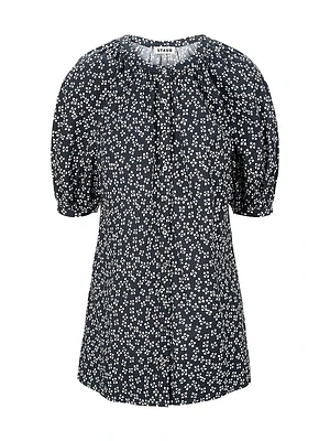 Vincent Floral Stretch Cotton A-Line Minidress
