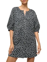 Vincent Floral Stretch Cotton A-Line Minidress