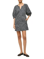 Vincent Floral Stretch Cotton A-Line Minidress