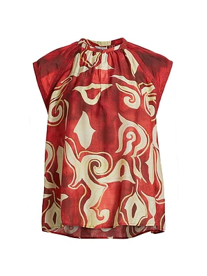 Alvarado Keyla Abstract Crewneck Top