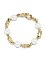 DY Madison Pearl Chain Bracelet in 18K Yellow Gold