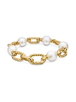 DY Madison Pearl Chain Bracelet in 18K Yellow Gold