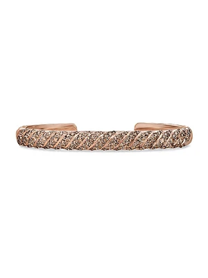 Sculpted Cable Cuff Bracelet 18K Rose Gold