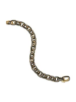 Forged Carbon Link Bracelet in 18K Yellow Gold, 11MM