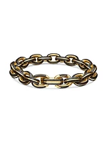 Forged Carbon Link Bracelet in 18K Yellow Gold, 11MM