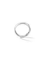 Beveled Band Ring in 18K White Gold, 4MM