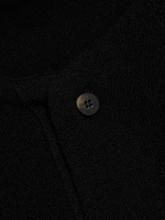 Fine Knit Wool Henley T-Shirt