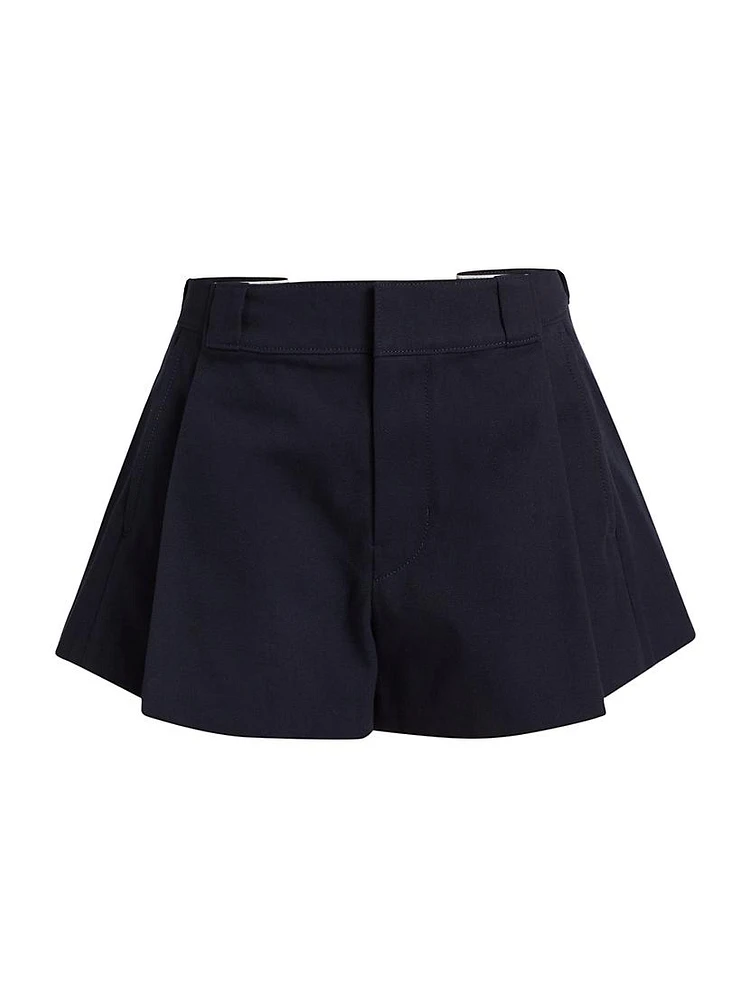 High-Rise Pleated Shorts