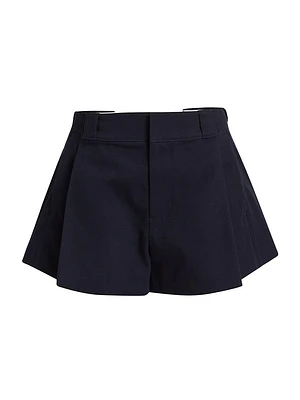 High-Rise Pleated Shorts