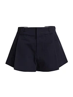 High-Rise Pleated Shorts