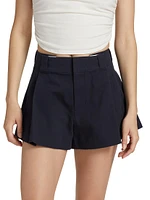 High-Rise Pleated Shorts