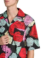 Rose Poplin Camp Shirt