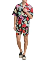 Rose Poplin Camp Shirt