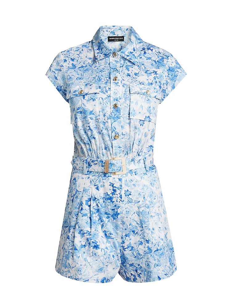 Morgan Floral Poplin Romper