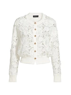 Erin 3D Guipure Lace Cardigan