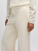 Regular-Fit Trousers in Stretch-Cotton Velvet