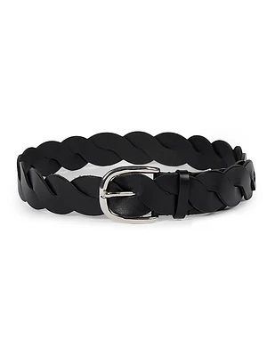 Zigza Interlocking Leather Belt