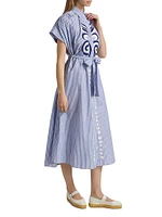 Valerie Striped Cotton Caftan