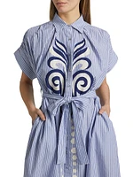 Valerie Striped Cotton Caftan