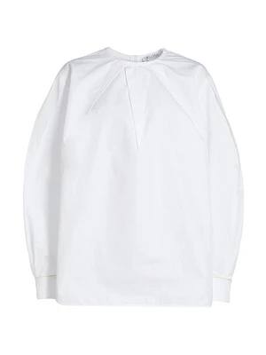 Olinto Cotton Pleated Top
