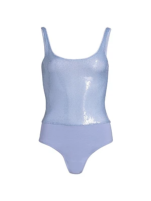 Dina Semi-Sheer Sequin Bodysuit