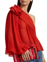 Rose One-Shoulder Blouse