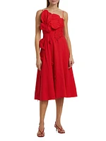 Garden Linen Midi-Dress