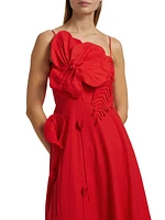 Garden Linen Midi-Dress