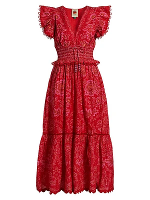 Olivia Printed Cotton Maxi Dress