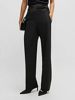 Regular-Fit Formal Trousers with Tonal Waistband