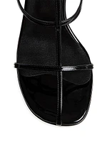 Cage 75MM Patent Leather T-Strap Sandals
