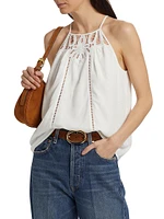 Mila Embroidered Halter Top