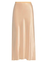 Satin Midi-Skirt