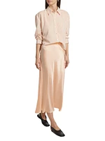 Satin Midi-Skirt