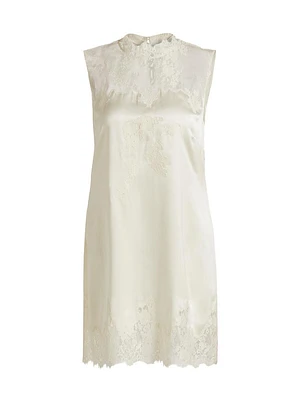 Valeria Lace & Silk Minidress