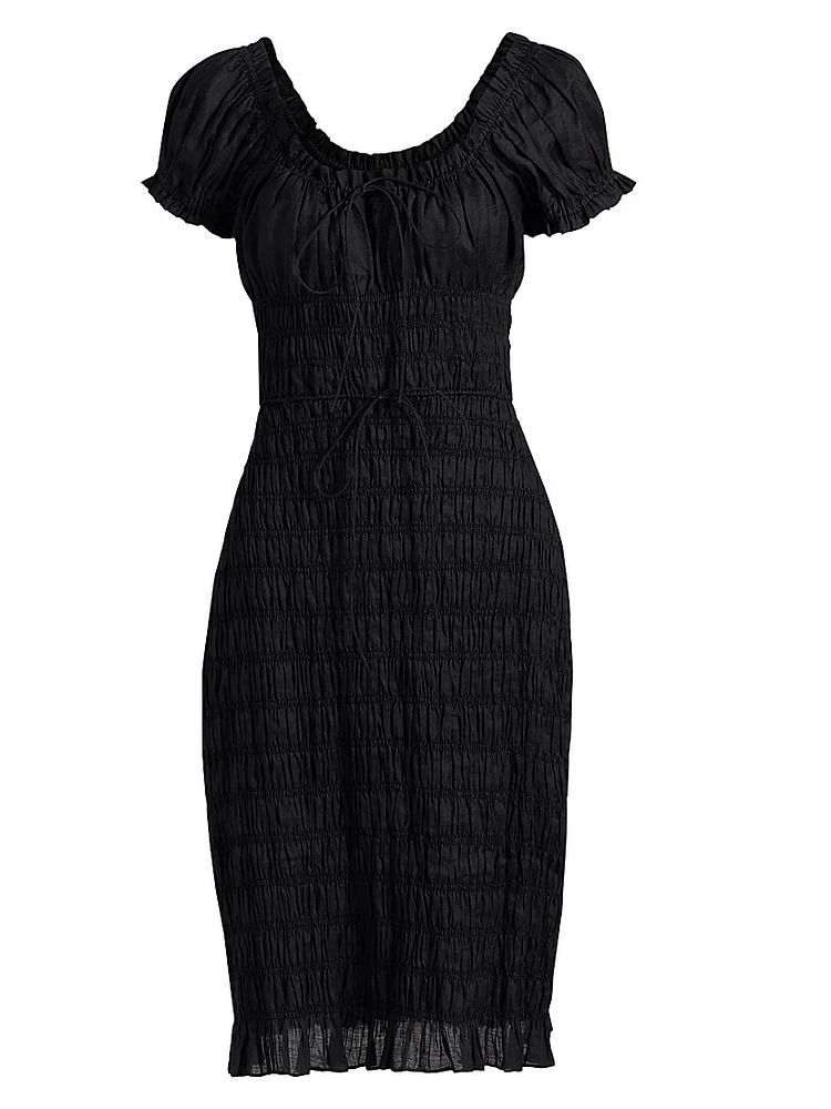 Rosalynn Tie-Waist Midi-Dress