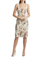 Idy Printed Stretch Cotton Belted Tank Dress