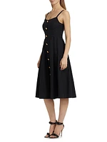 Esmeralda Cotton-Blend Sleeveless Midi-Dress