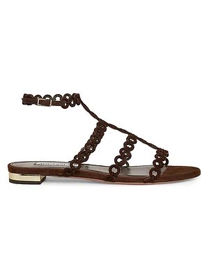 Infinity Chain Suede Sandals