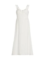 Lelia Ruffle Cover-Up Midi-Dress