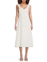 Lelia Ruffle Cover-Up Midi-Dress