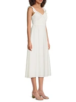 Lelia Ruffle Cover-Up Midi-Dress