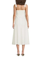 Lelia Ruffle Cover-Up Midi-Dress