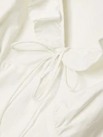 Lelia Ruffle Cover-Up Midi-Dress