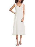 Lelia Ruffle Cover-Up Midi-Dress