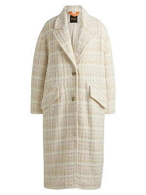 Relaxed-Fit Single-Breasted Tweed Coat